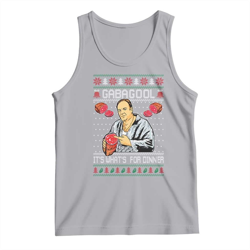Funny Christmas Mafia Tank Top Gabagool It Is Whats For Dinner Gangster Movie - Wonder Print Shop
