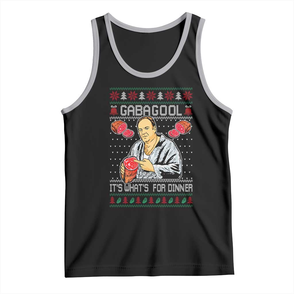 Funny Christmas Mafia Tank Top Gabagool It Is Whats For Dinner Gangster Movie - Wonder Print Shop