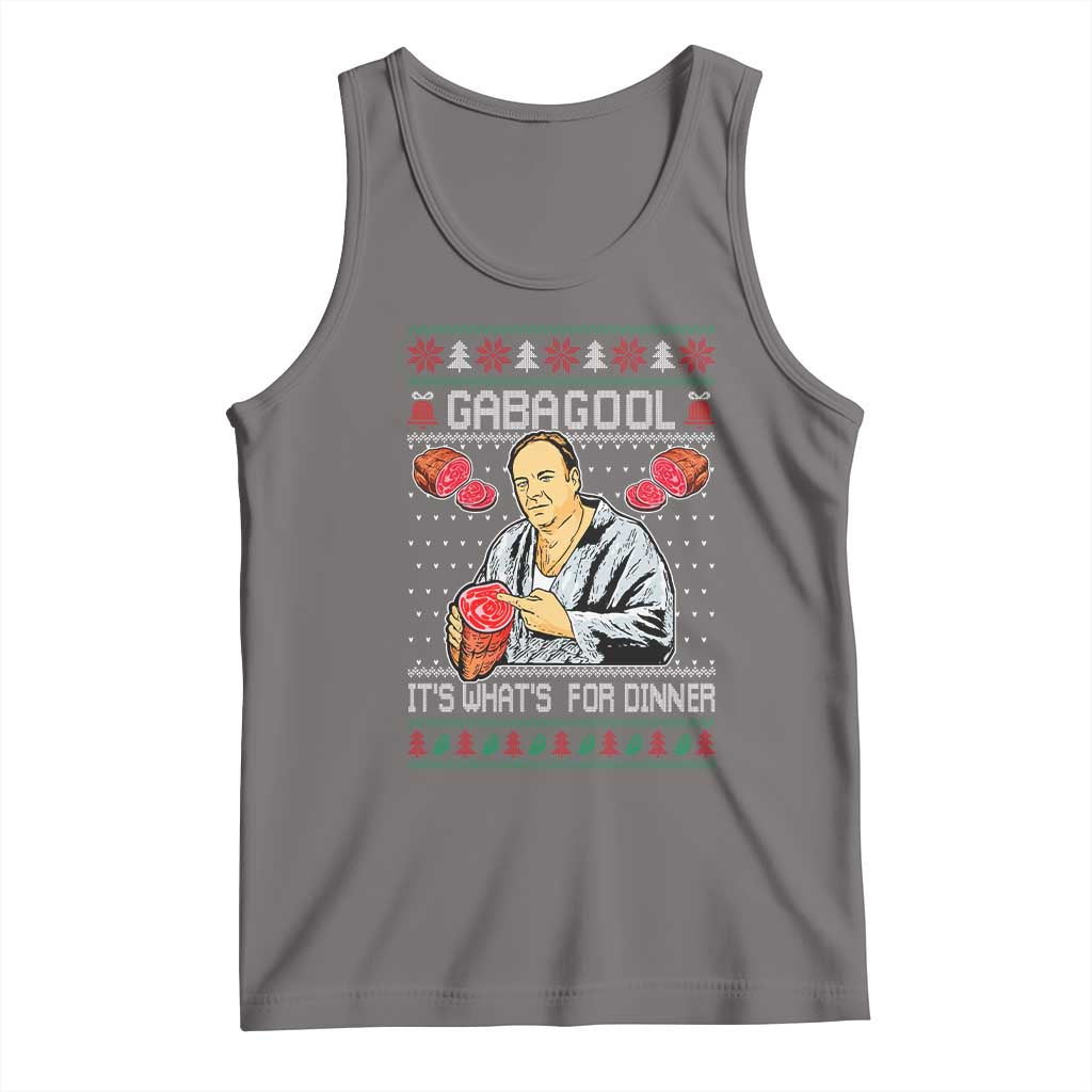 Funny Christmas Mafia Tank Top Gabagool It Is Whats For Dinner Gangster Movie - Wonder Print Shop