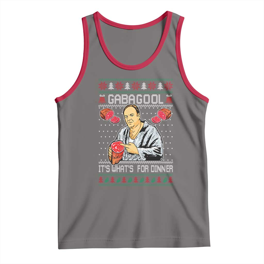 Funny Christmas Mafia Tank Top Gabagool It Is Whats For Dinner Gangster Movie - Wonder Print Shop