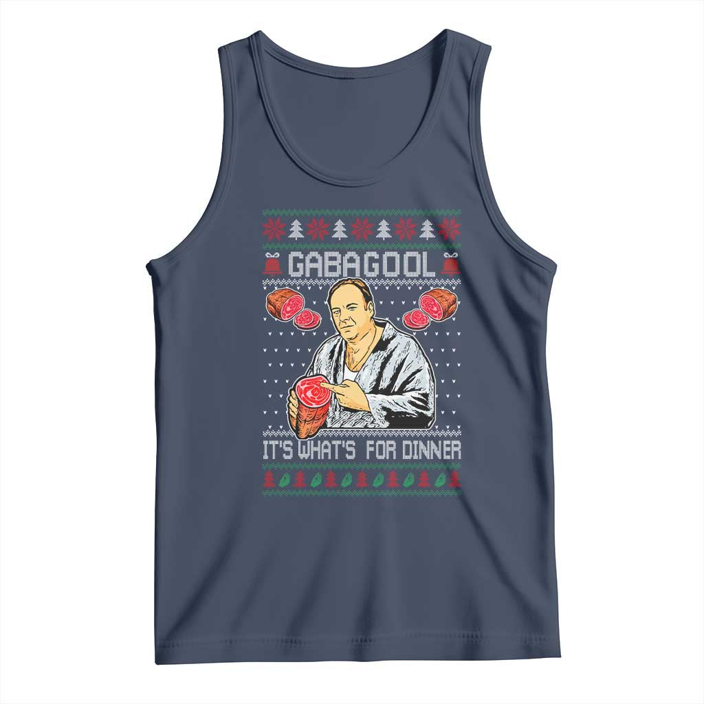 Funny Christmas Mafia Tank Top Gabagool It Is Whats For Dinner Gangster Movie - Wonder Print Shop