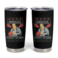 Funny Christmas Mafia Tumbler Cup Gabagool It Is Whats For Dinner Gangster Movie - Wonder Print Shop