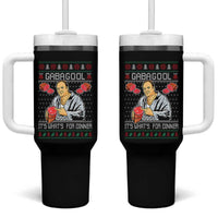 Funny Christmas Mafia Tumbler With Handle Gabagool It Is Whats For Dinner Gangster Movie - Wonder Print Shop