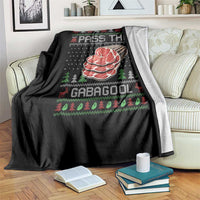 Funny Pass The Gabagool Christmas Throw Blanket Italian Food - Wonder Print Shop