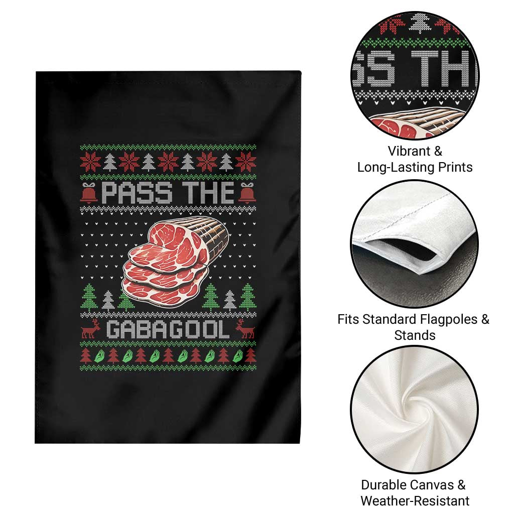 Funny Pass The Gabagool Christmas Garden Flag Italian Food - Wonder Print Shop