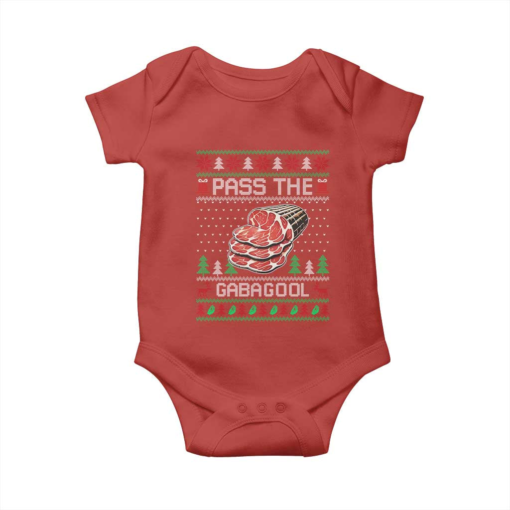Funny Pass The Gabagool Christmas Baby Onesie Italian Food - Wonder Print Shop