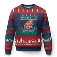 Funny Pass The Gabagool Xmas Ugly Christmas Sweater Italian Food - Wonder Print Shop