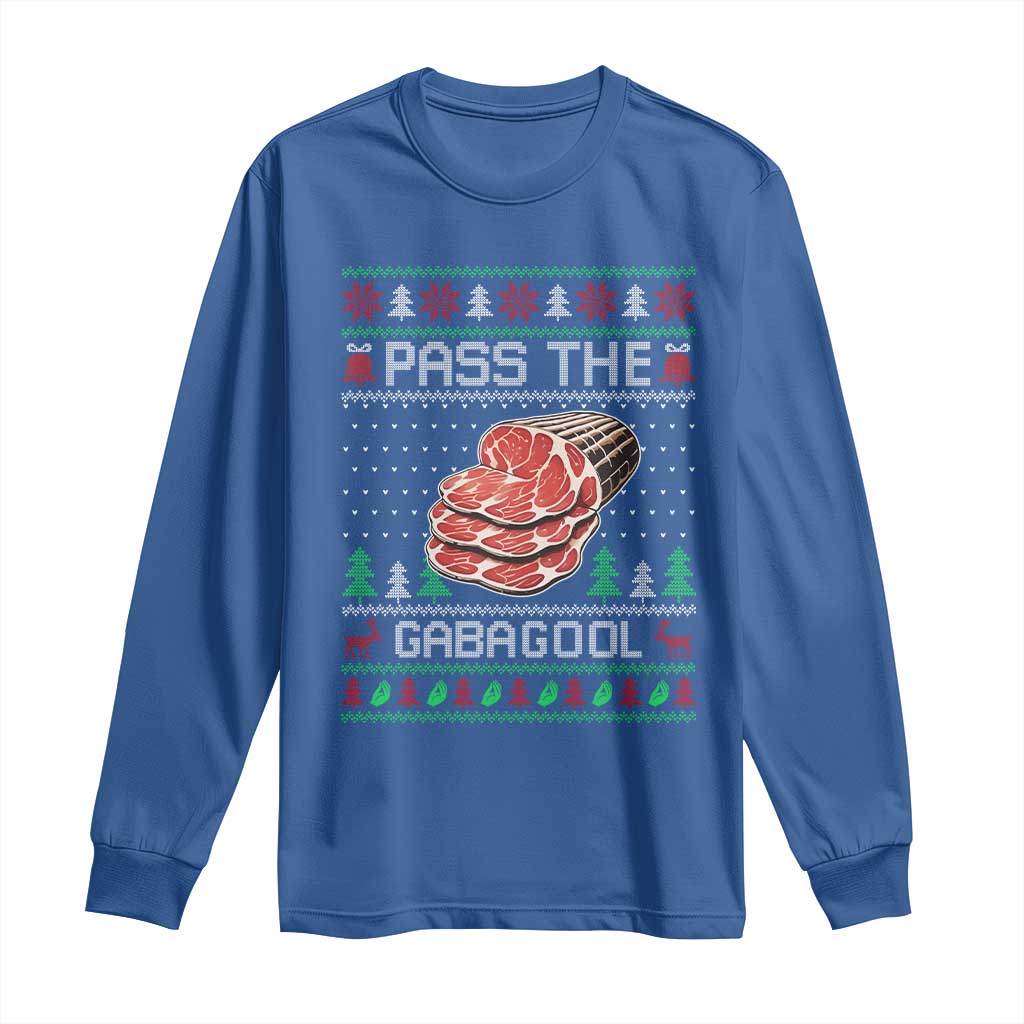 Funny Pass The Gabagool Christmas Long Sleeve Shirt Italian Food - Wonder Print Shop