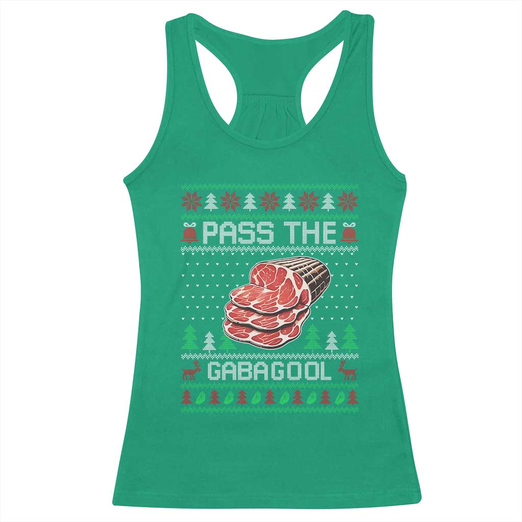 Funny Pass The Gabagool Christmas Racerback Tank Top Italian Food - Wonder Print Shop