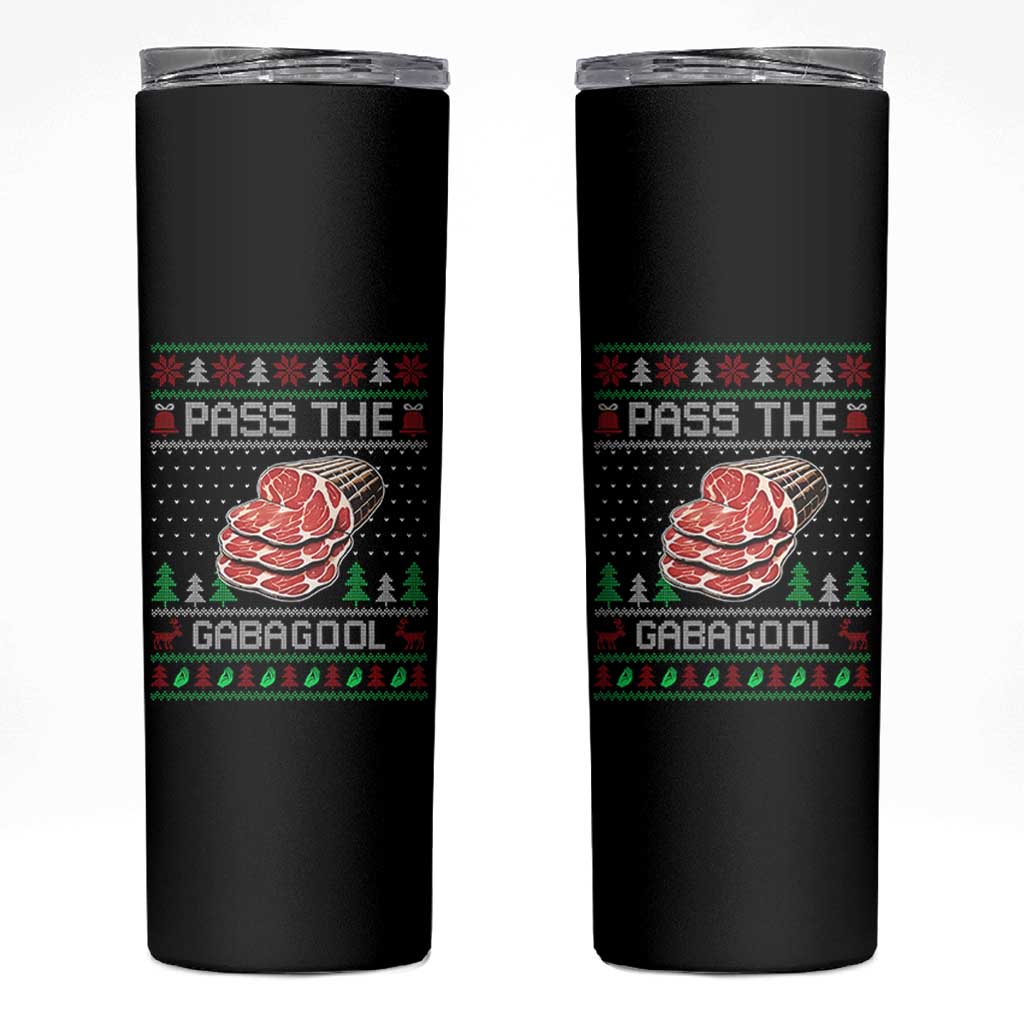 Funny Pass The Gabagool Christmas Skinny Tumbler Italian Food - Wonder Print Shop