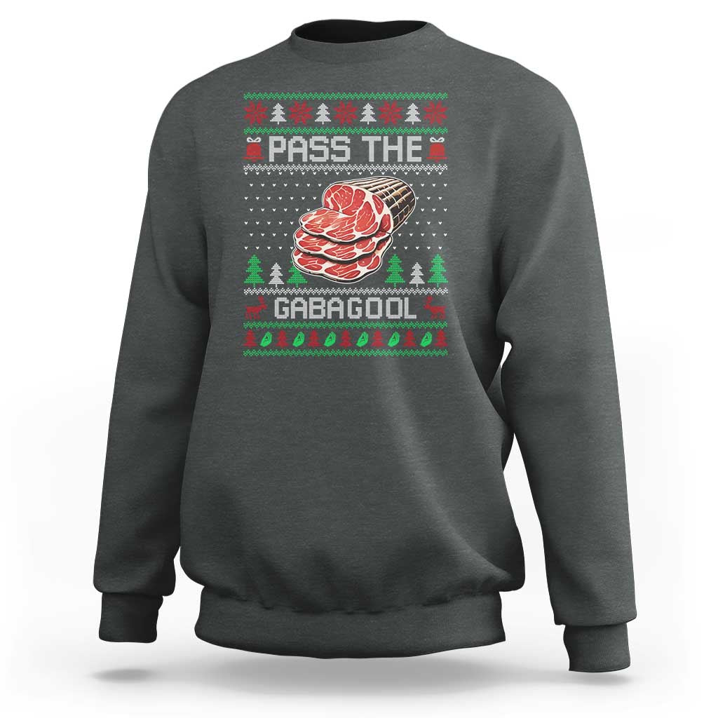 Funny Pass The Gabagool Christmas Sweatshirt Italian Food - Wonder Print Shop