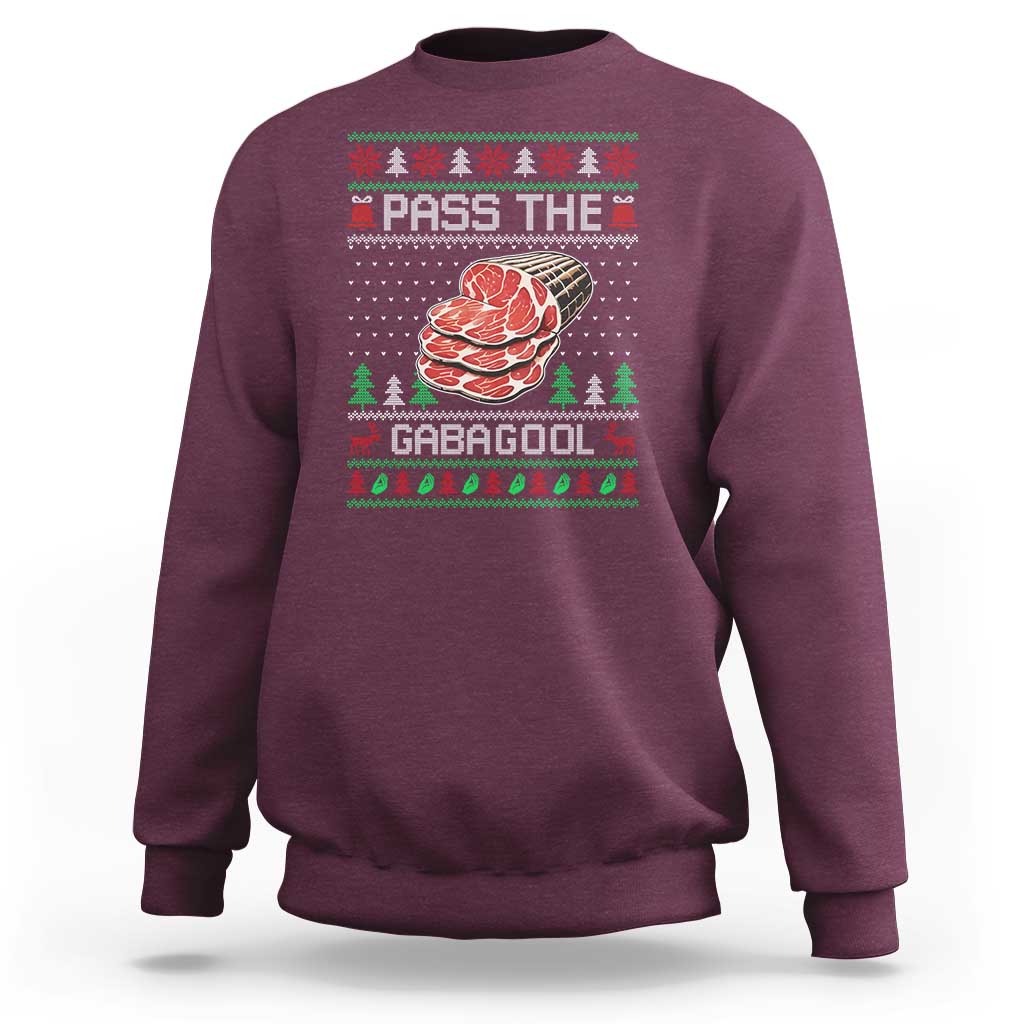 Funny Pass The Gabagool Christmas Sweatshirt Italian Food - Wonder Print Shop