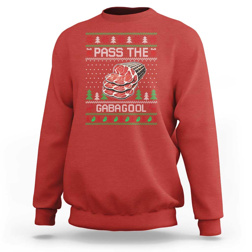 Funny Pass The Gabagool Christmas Sweatshirt Italian Food - Wonder Print Shop