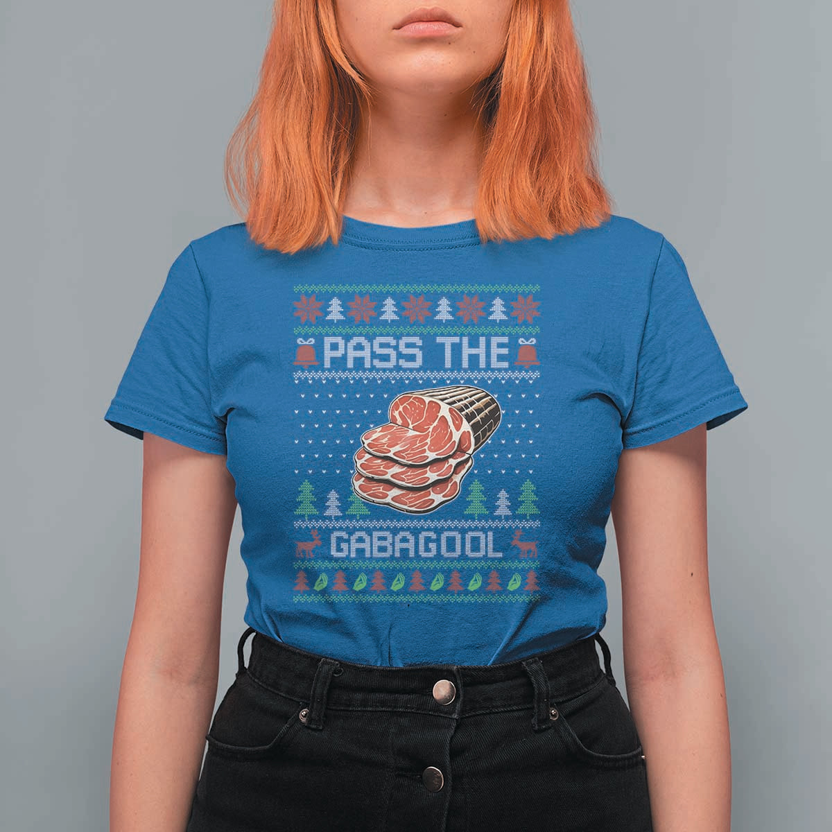 Funny Pass The Gabagool Christmas T Shirt For Women Italian Food - Wonder Print Shop