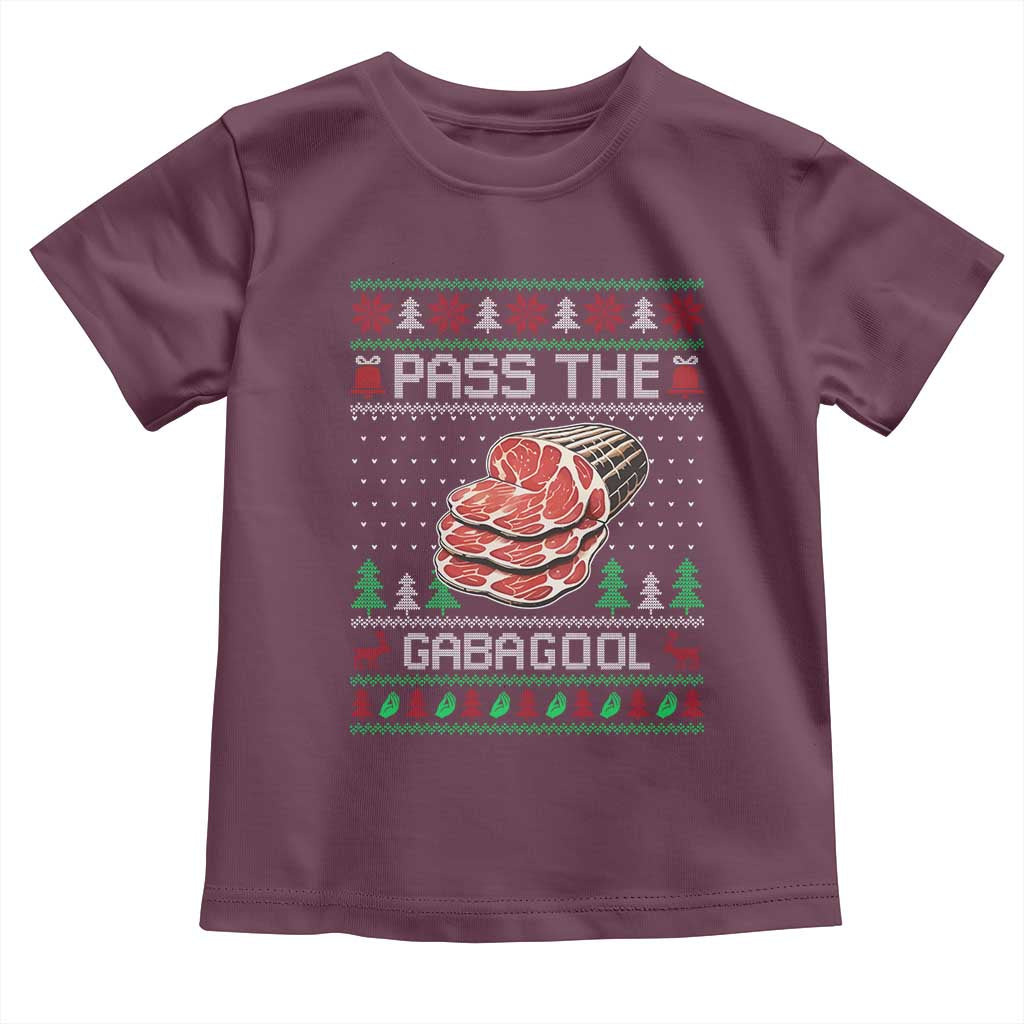 Funny Pass The Gabagool Christmas Toddler T Shirt Italian Food - Wonder Print Shop