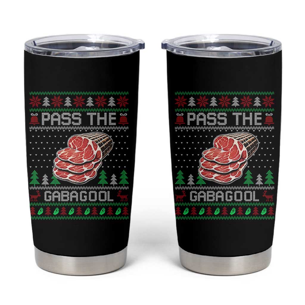 Funny Pass The Gabagool Christmas Tumbler Cup Italian Food - Wonder Print Shop