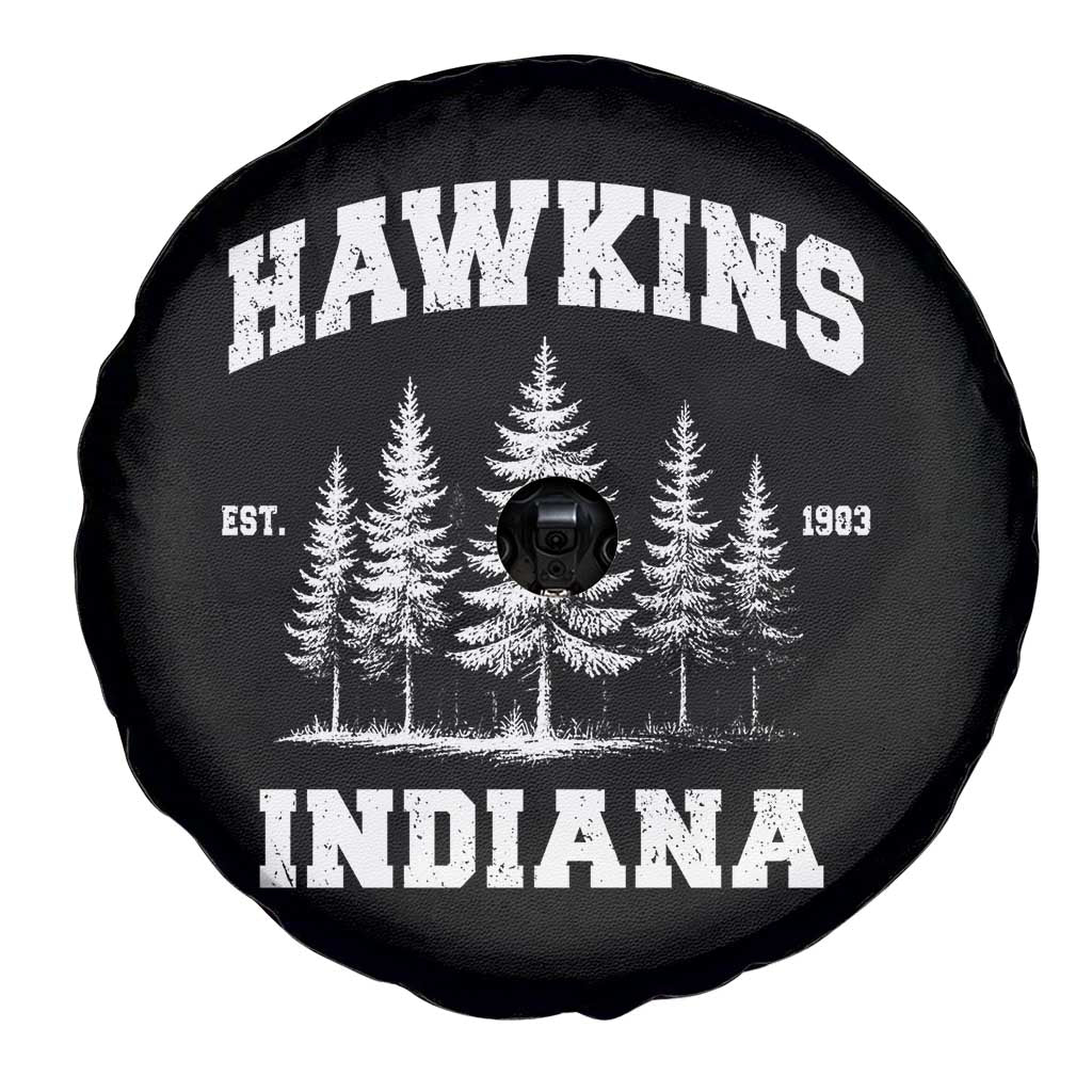 Funny Hawkins Sci Fi Lover Spare Tire Cover Indiana Strangers Pine Tree - Wonder Print Shop