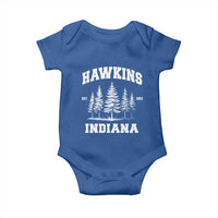 Funny Hawkins Sci Fi Lover Baby Onesie Indiana Strangers Pine Tree - Wonder Print Shop