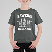 Funny Hawkins Sci Fi Lover T Shirt For Kid Indiana Strangers Pine Tree - Wonder Print Shop