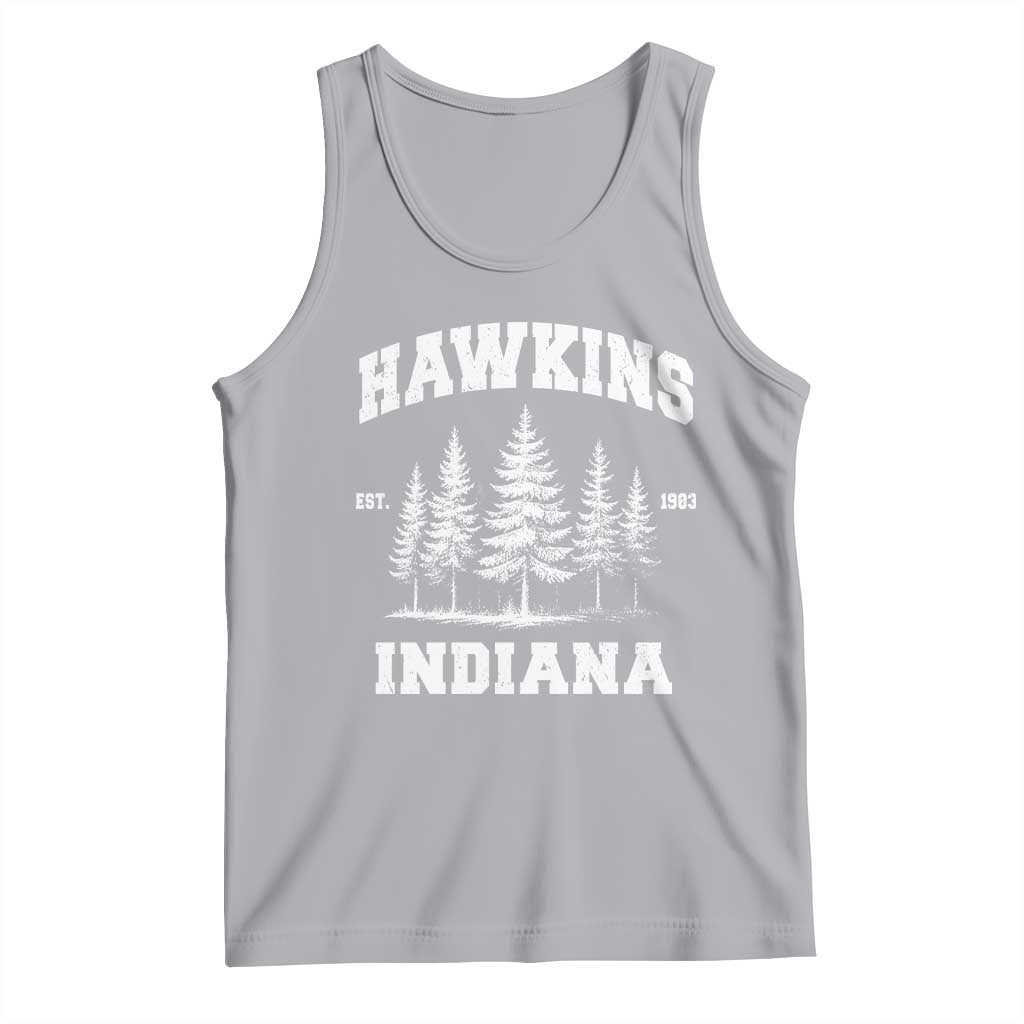Funny Hawkins Sci Fi Lover Tank Top Indiana Strangers Pine Tree - Wonder Print Shop