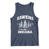 Funny Hawkins Sci Fi Lover Tank Top Indiana Strangers Pine Tree - Wonder Print Shop