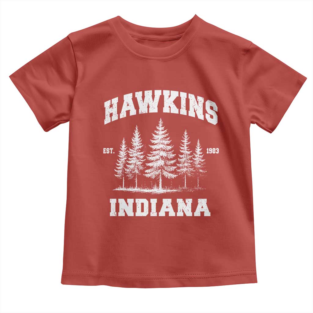 Funny Hawkins Sci Fi Lover Toddler T Shirt Indiana Strangers Pine Tree - Wonder Print Shop