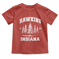 Funny Hawkins Sci Fi Lover Toddler T Shirt Indiana Strangers Pine Tree - Wonder Print Shop