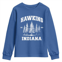 Funny Hawkins Sci Fi Lover Youth Sweatshirt Indiana Strangers Pine Tree - Wonder Print Shop