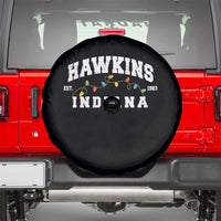 Funny Stranger Christmas Spare Tire Cover Hawkins Xmas Lights - Wonder Print Shop