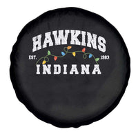 Funny Stranger Christmas Spare Tire Cover Hawkins Xmas Lights - Wonder Print Shop
