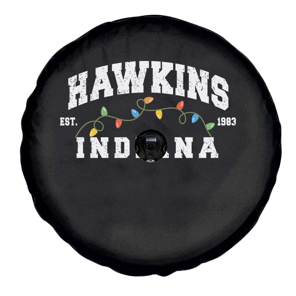 Funny Stranger Christmas Spare Tire Cover Hawkins Xmas Lights - Wonder Print Shop