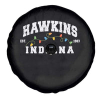 Funny Stranger Christmas Spare Tire Cover Hawkins Xmas Lights - Wonder Print Shop