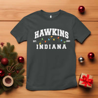 Funny Stranger Christmas T Shirt Hawkins Xmas Lights - Wonder Print Shop