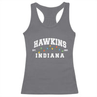 Funny Stranger Christmas Racerback Tank Top Hawkins Xmas Lights - Wonder Print Shop