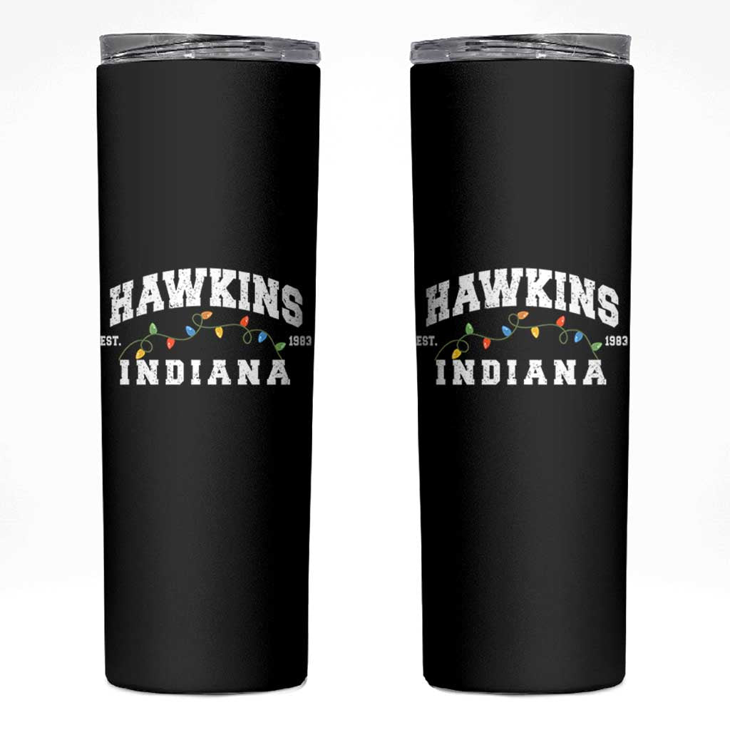 Funny Stranger Christmas Skinny Tumbler Hawkins Xmas Lights - Wonder Print Shop