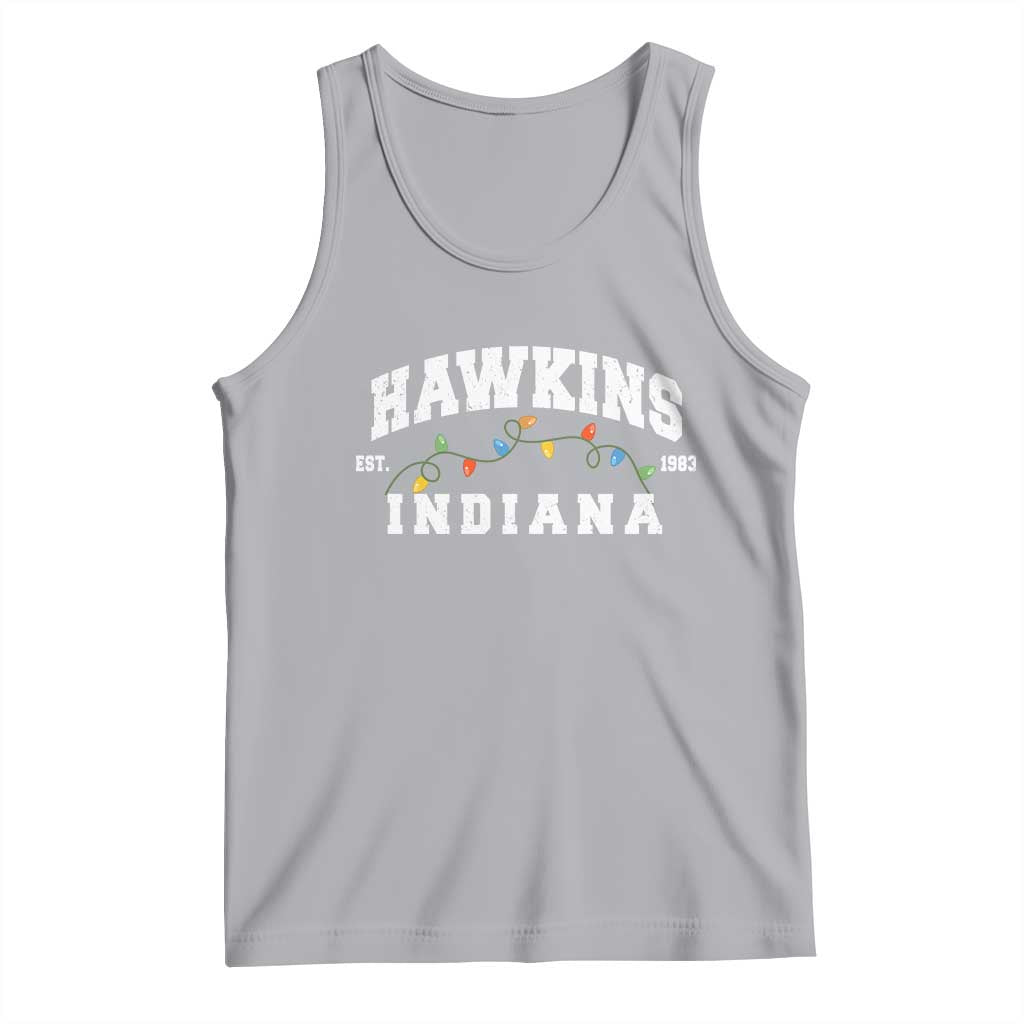 Funny Stranger Christmas Tank Top Hawkins Xmas Lights - Wonder Print Shop