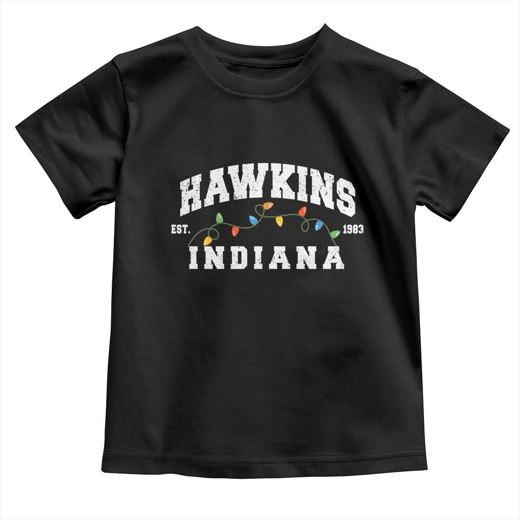 Funny Stranger Christmas Toddler T Shirt Hawkins Xmas Lights - Wonder Print Shop