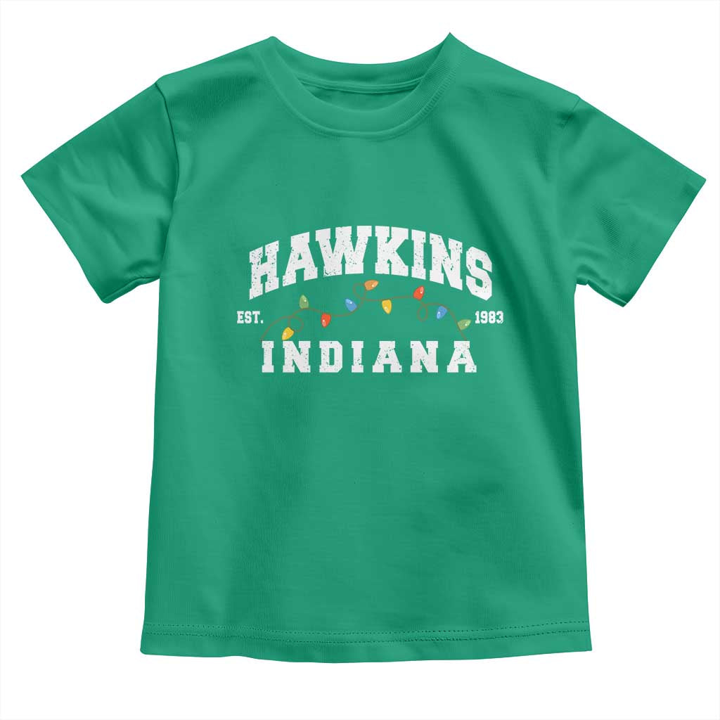 Funny Stranger Christmas Toddler T Shirt Hawkins Xmas Lights - Wonder Print Shop