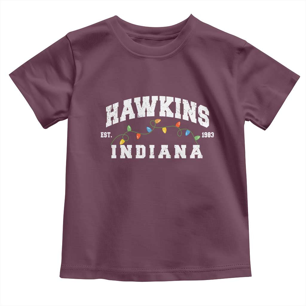 Funny Stranger Christmas Toddler T Shirt Hawkins Xmas Lights - Wonder Print Shop