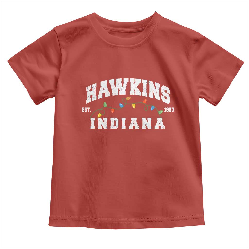 Funny Stranger Christmas Toddler T Shirt Hawkins Xmas Lights - Wonder Print Shop