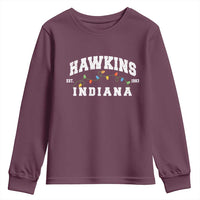 Funny Stranger Christmas Youth Sweatshirt Hawkins Xmas Lights - Wonder Print Shop