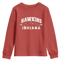 Funny Stranger Christmas Youth Sweatshirt Hawkins Xmas Lights - Wonder Print Shop