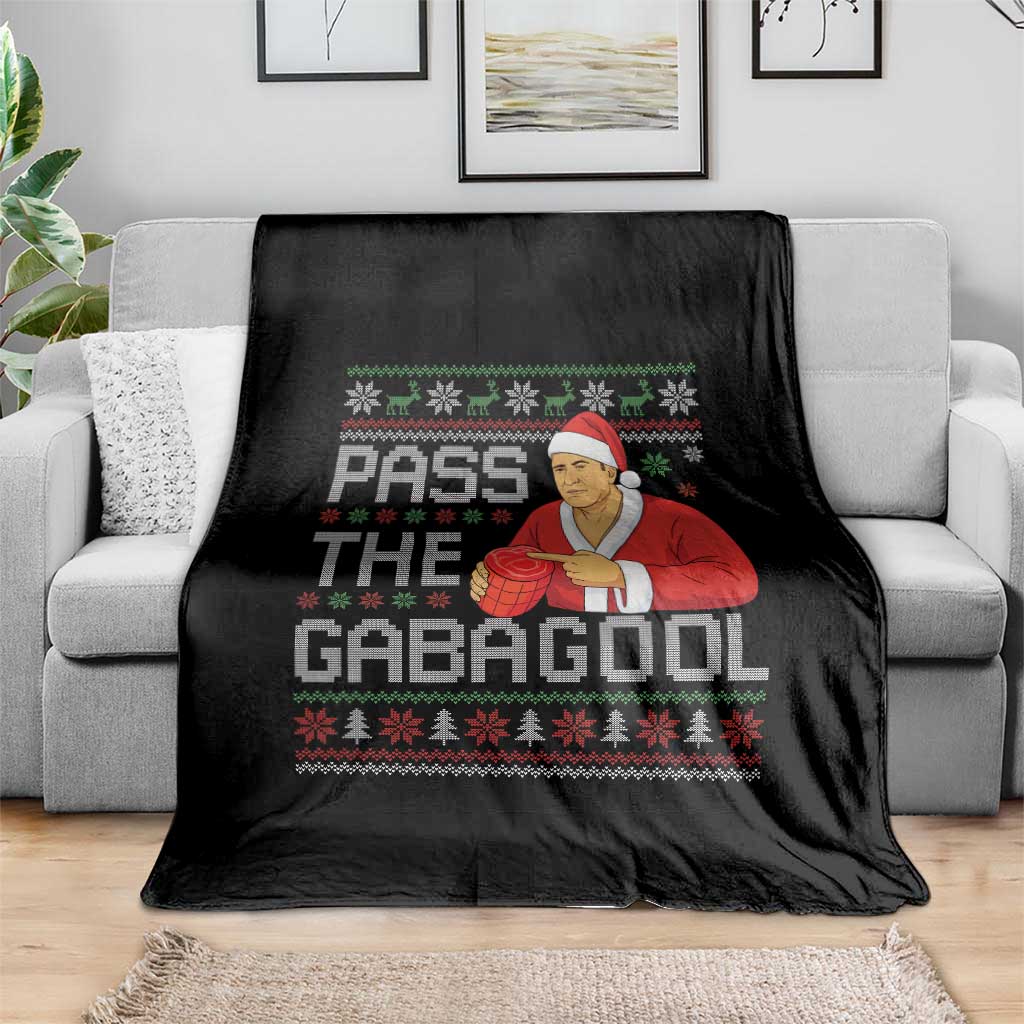 Funny Pass The Gabagool Christmas Throw Blanket Italian Food Xmas Mafia Gangster Movie - Wonder Print Shop