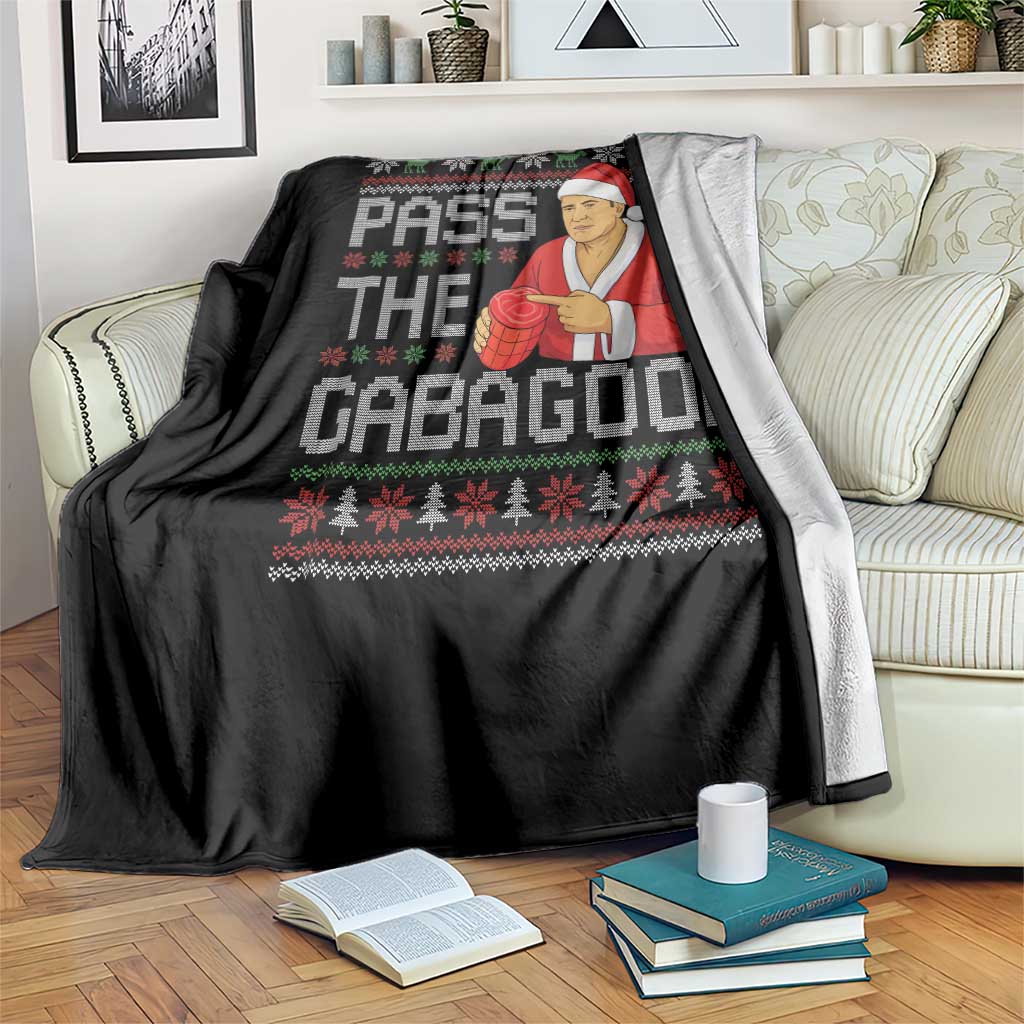 Funny Pass The Gabagool Christmas Throw Blanket Italian Food Xmas Mafia Gangster Movie - Wonder Print Shop