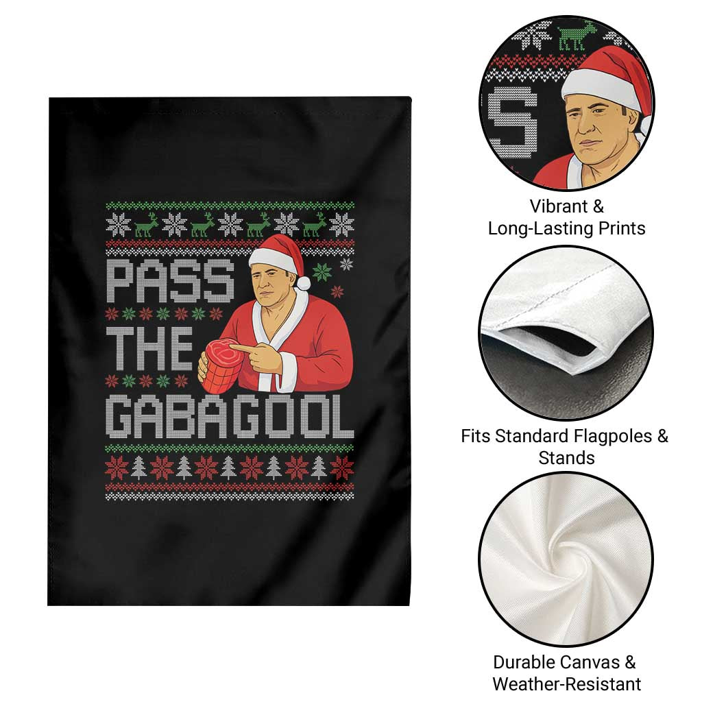 Funny Pass The Gabagool Christmas Garden Flag Italian Food Xmas Mafia Gangster Movie - Wonder Print Shop