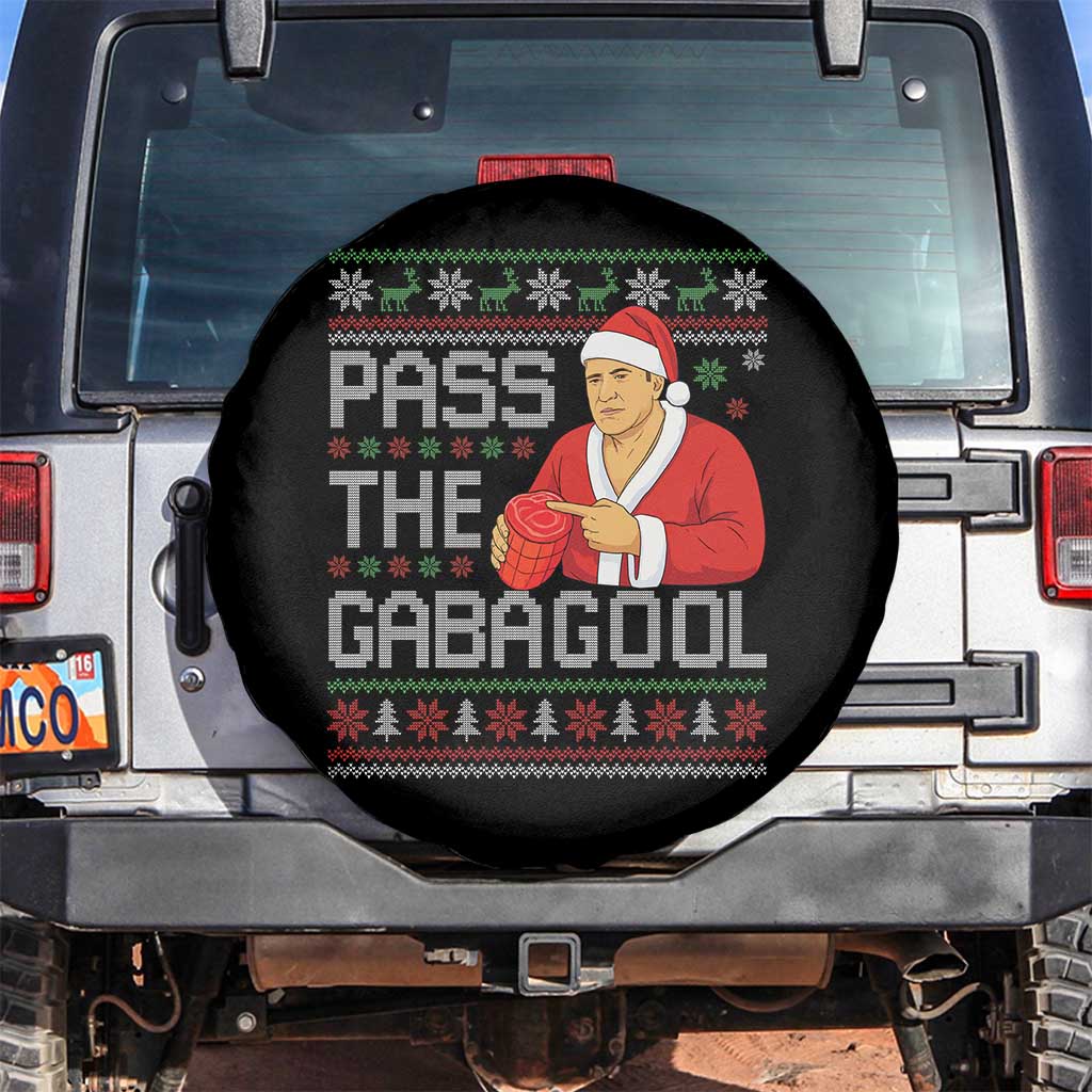 Funny Pass The Gabagool Christmas Spare Tire Cover Italian Food Xmas Mafia Gangster Movie - Wonder Print Shop