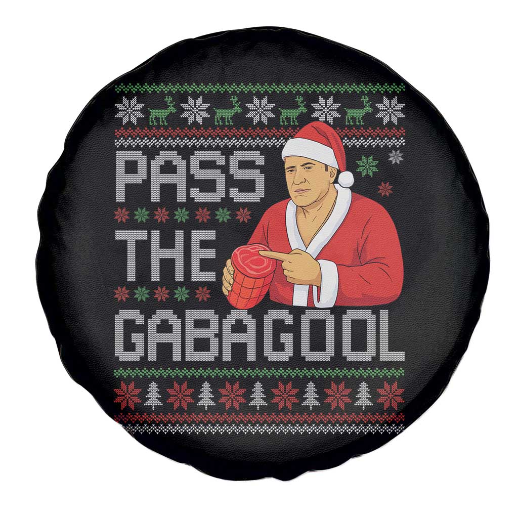 Funny Pass The Gabagool Christmas Spare Tire Cover Italian Food Xmas Mafia Gangster Movie - Wonder Print Shop