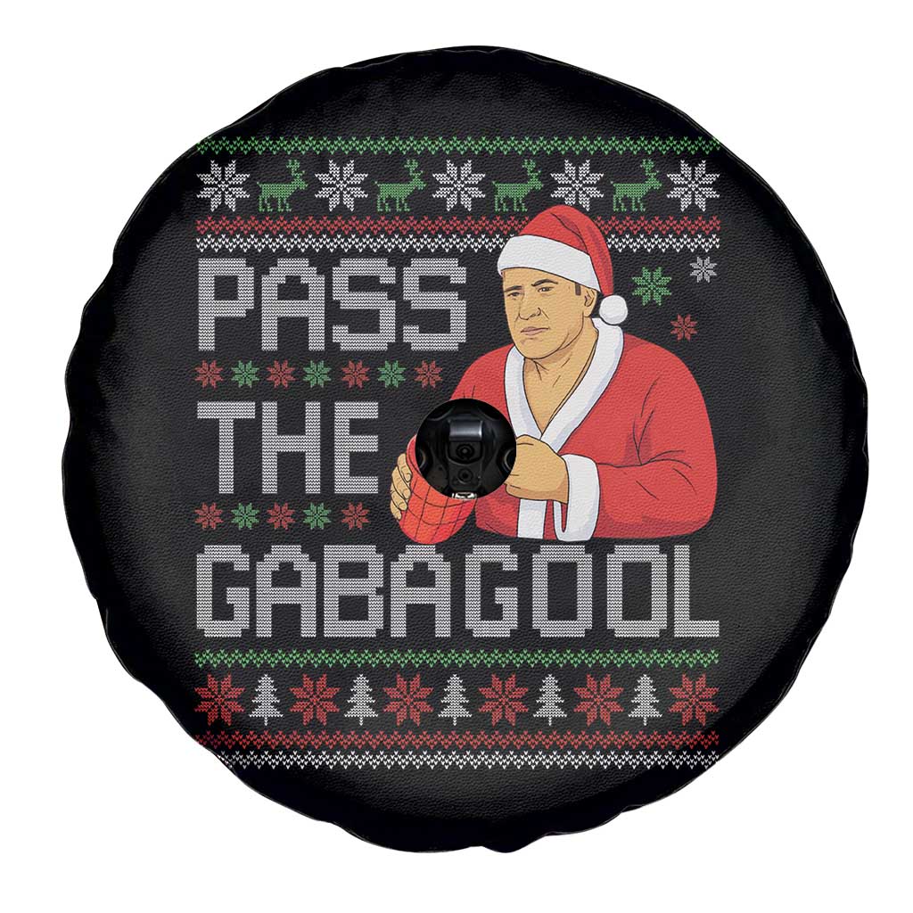 Funny Pass The Gabagool Christmas Spare Tire Cover Italian Food Xmas Mafia Gangster Movie - Wonder Print Shop