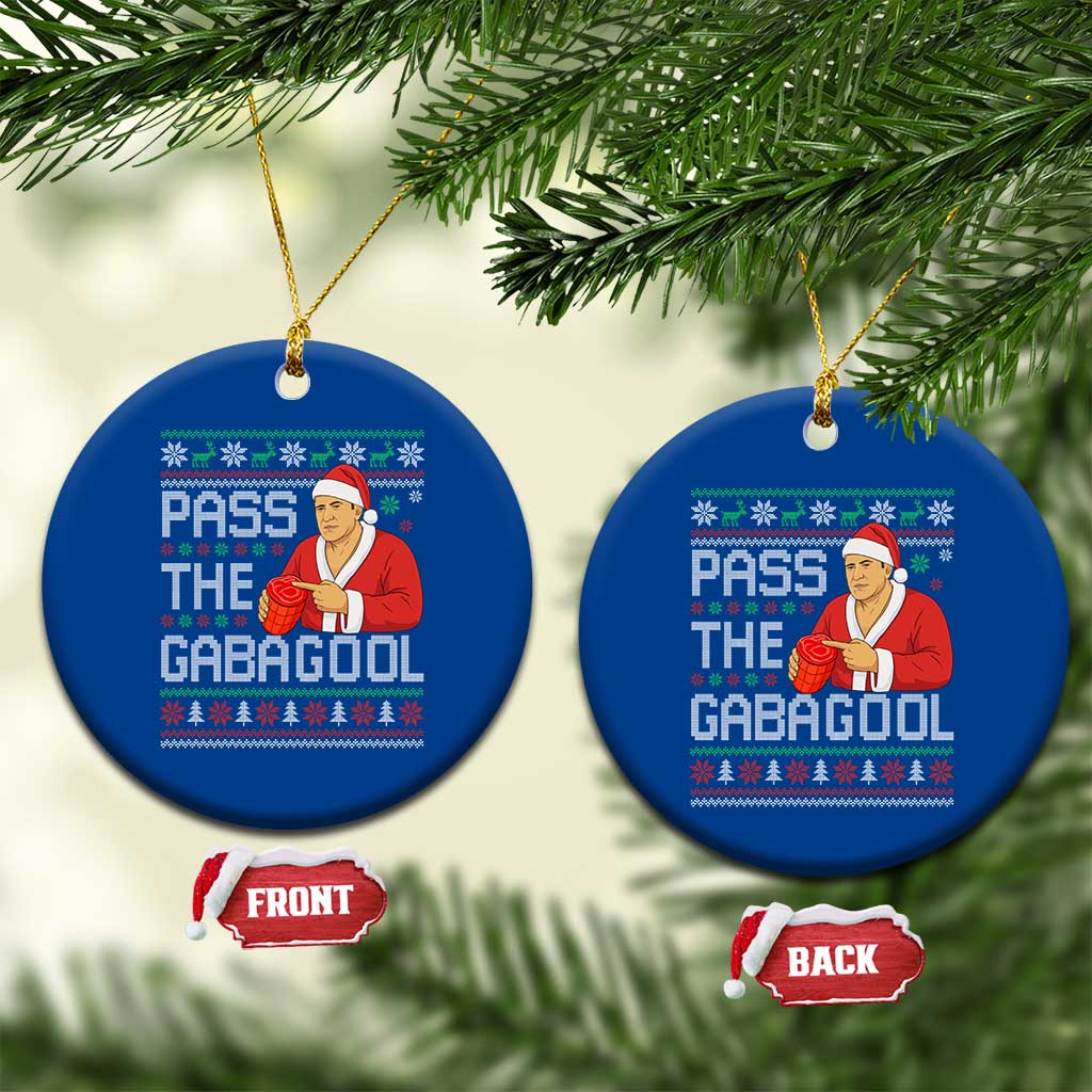 Funny Pass The Gabagool Christmas Ceramic Ornament Italian Food Xmas Mafia Gangster Movie - Wonder Print Shop