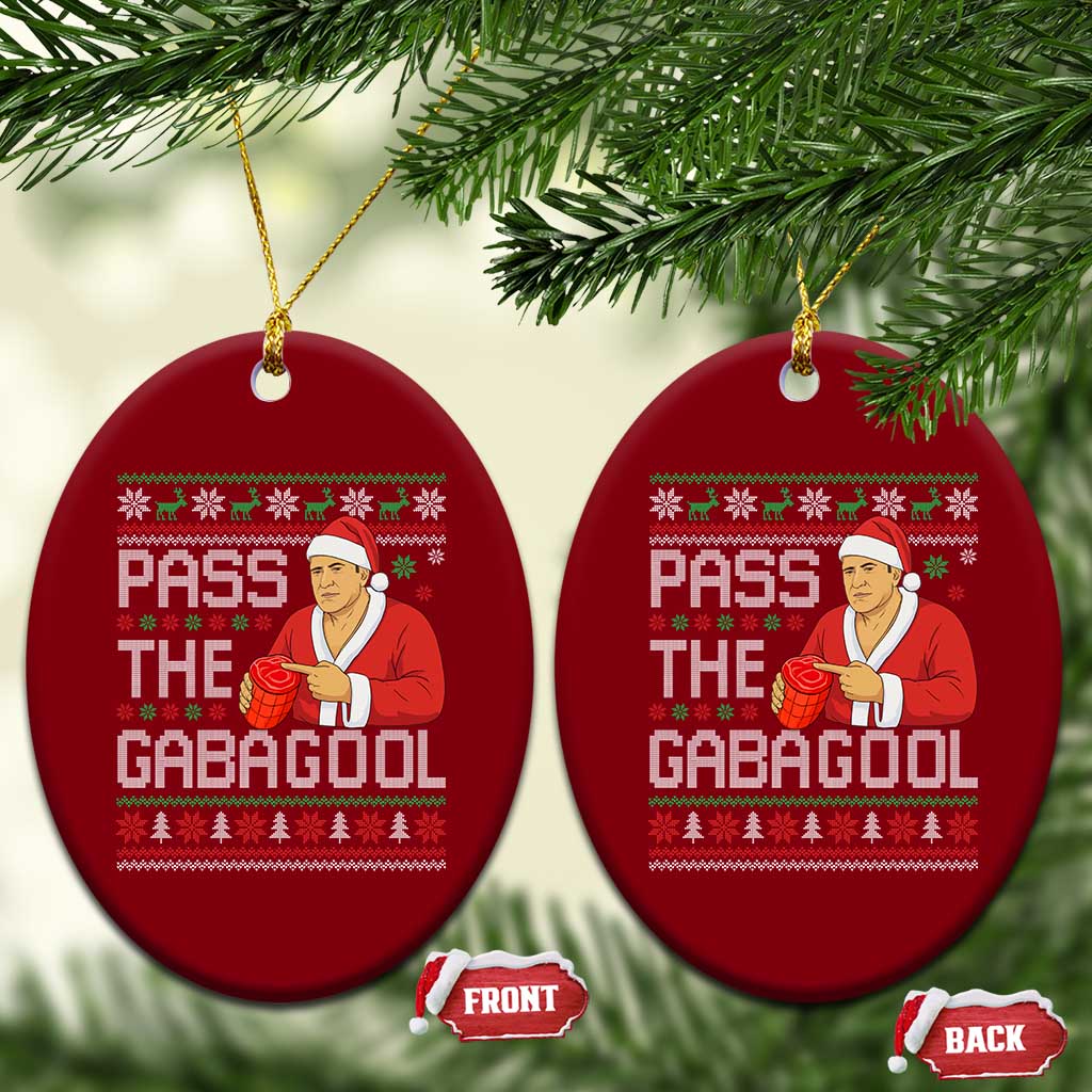 Funny Pass The Gabagool Christmas Ceramic Ornament Italian Food Xmas Mafia Gangster Movie - Wonder Print Shop